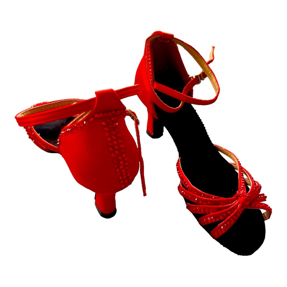 Red Ballroom shoes size 7